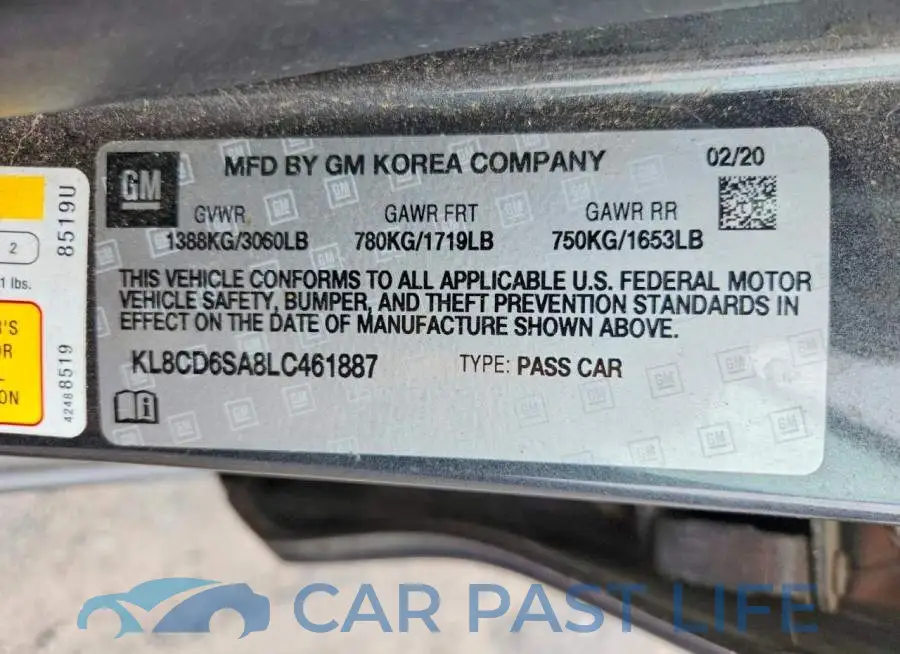 KL8CD6SA8LC461887# 12