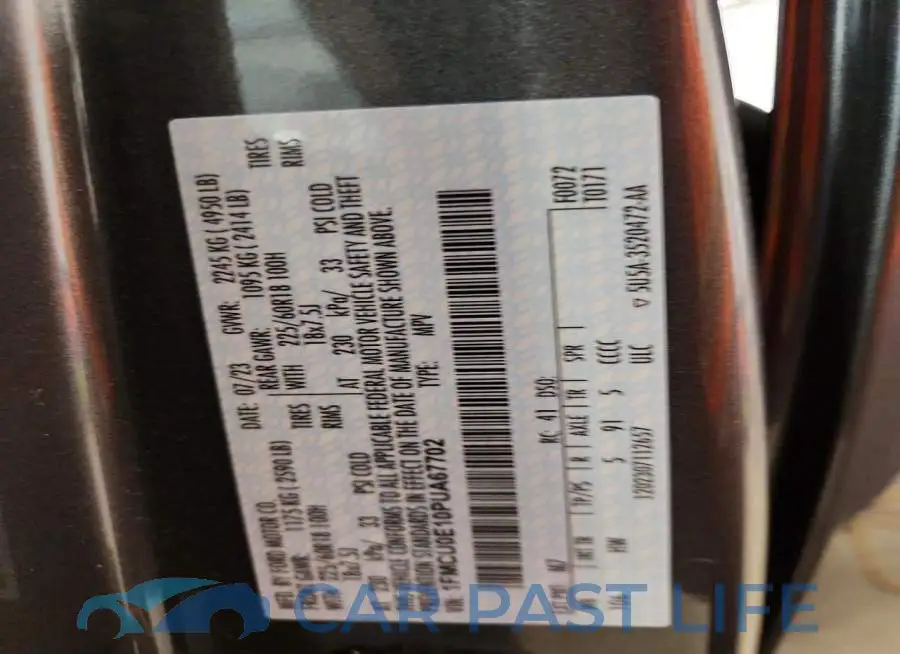 1FMCU0E10PUA67702# 13