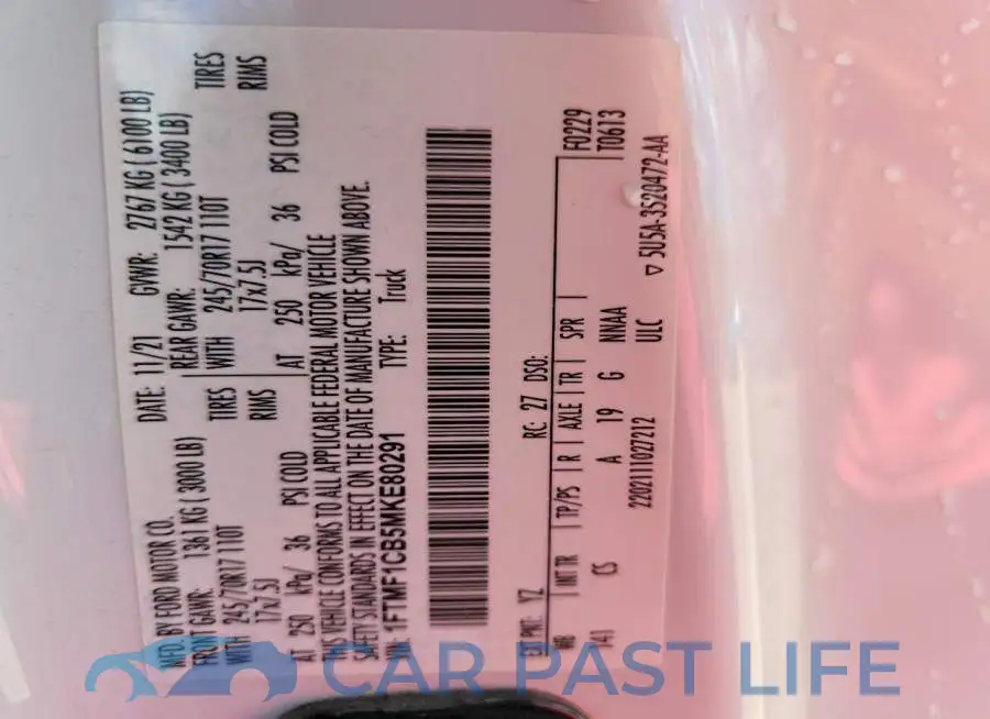 1FTMF1CB5MKE80291# 12