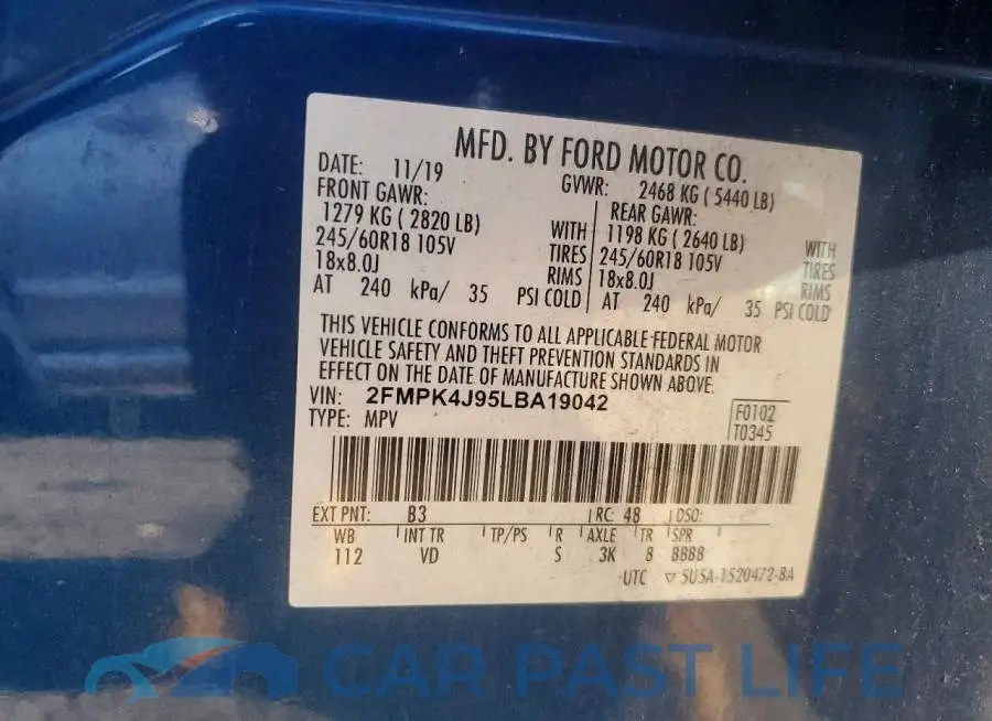2FMPK4J95LBA19042# 13