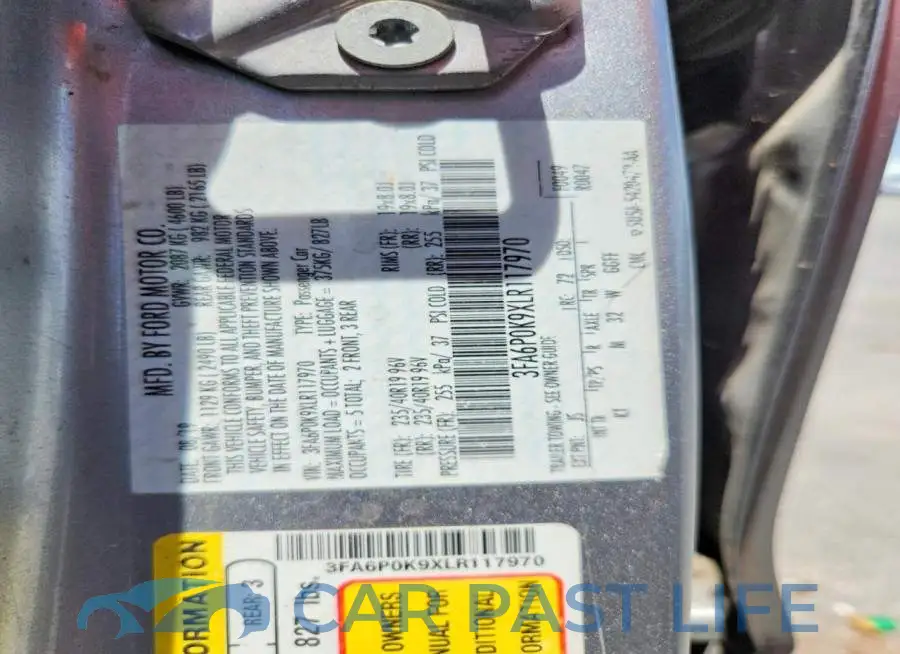 3FA6P0K9XLR117970# 12