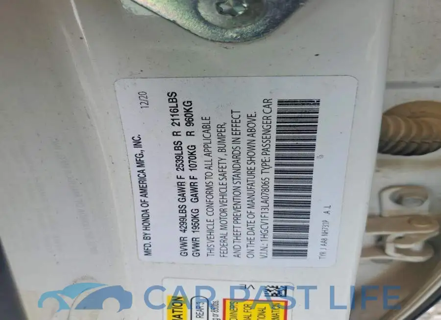 1HGCV2F94MA008670# 12