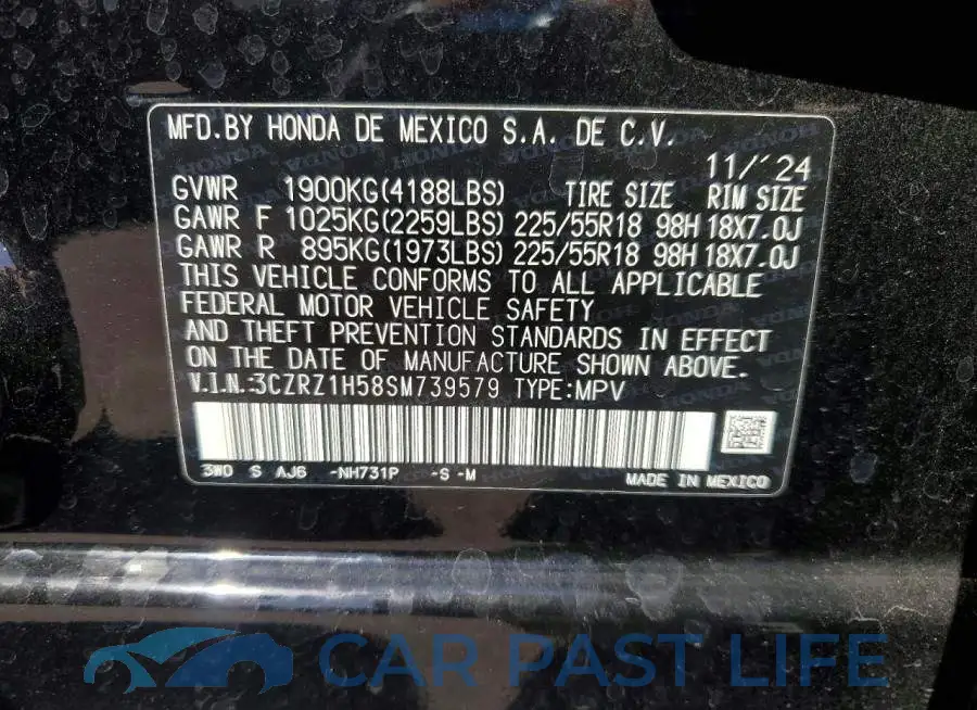 3CZRZ1H58SM739579# 12