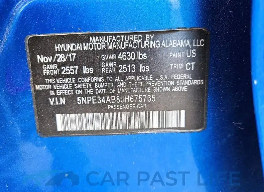 5NPE34AB8JH675765# 12