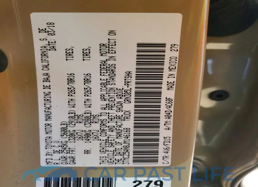 3TMCZ5AN8JM146168# 12