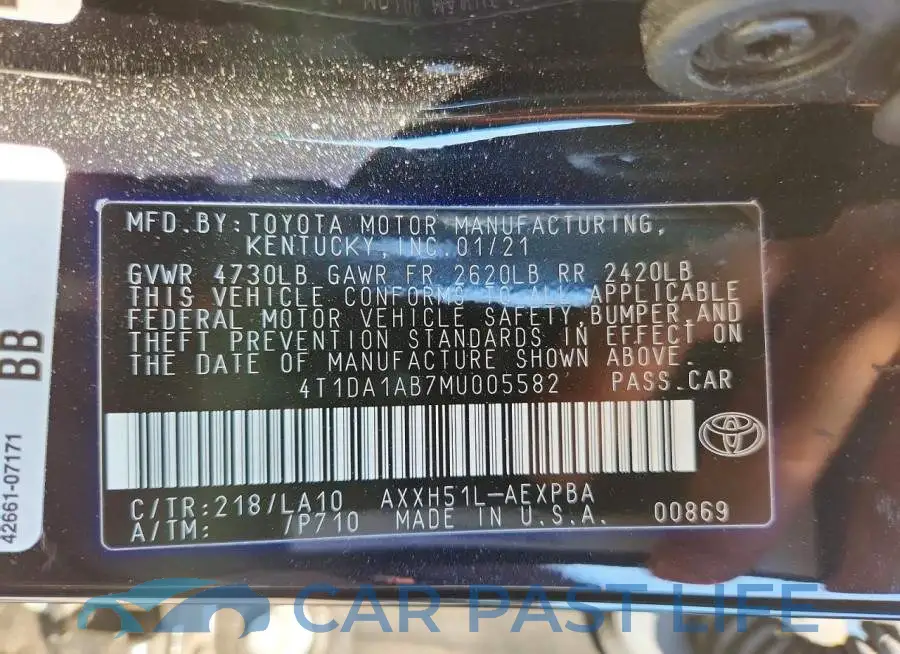4T1DA1AB7MU005582# 12