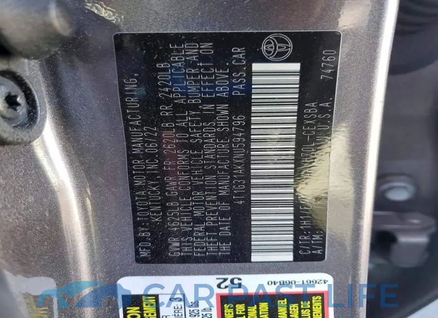 4T1G31AKXNU594796# 13