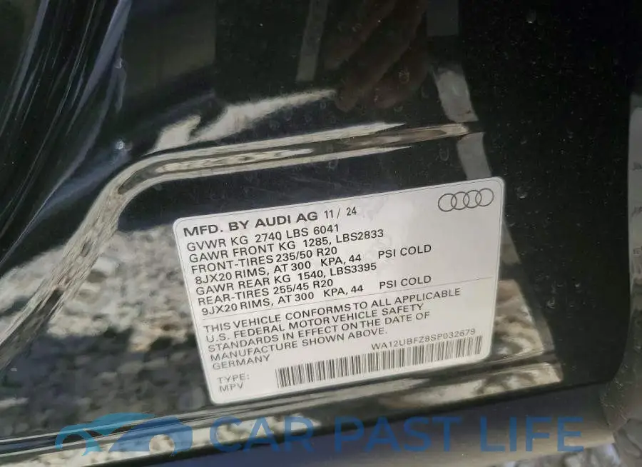 WA12UBFZ8SP032679# 13