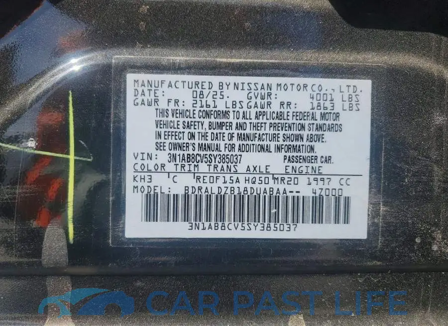 3N1AB8CV5SY385037# 12