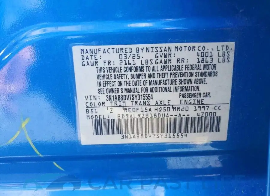 3N1AB8DV7SY315554# 12
