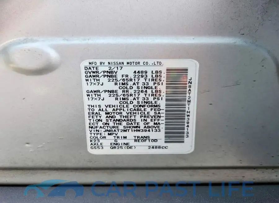 JN8AT2MT1HW394133# 13