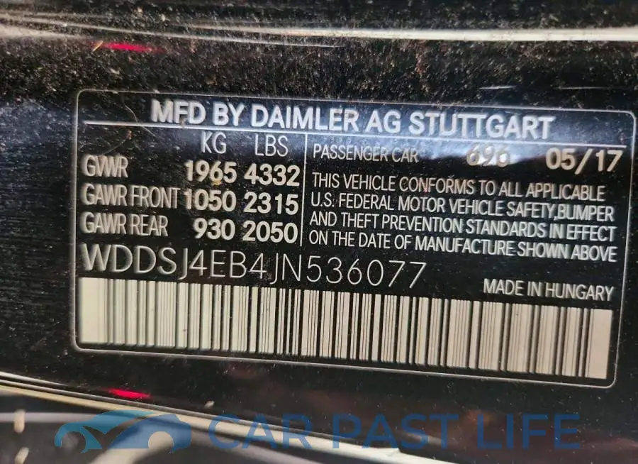WDDSJ4EB4JN536077# 12