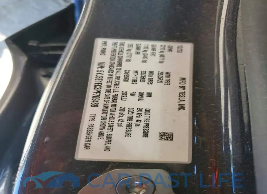 5YJ3E1EC3PF709489# 13