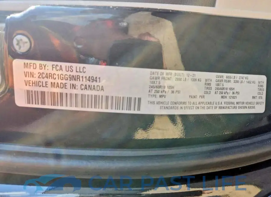 2C4RC1GG9NR114941# 13