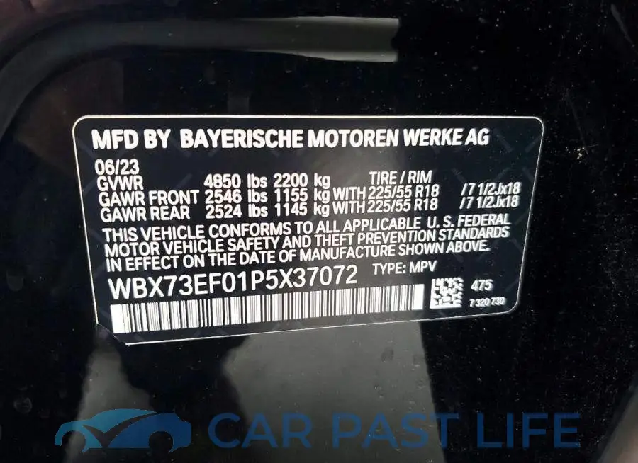 WBX73EF01P5X37072# 13