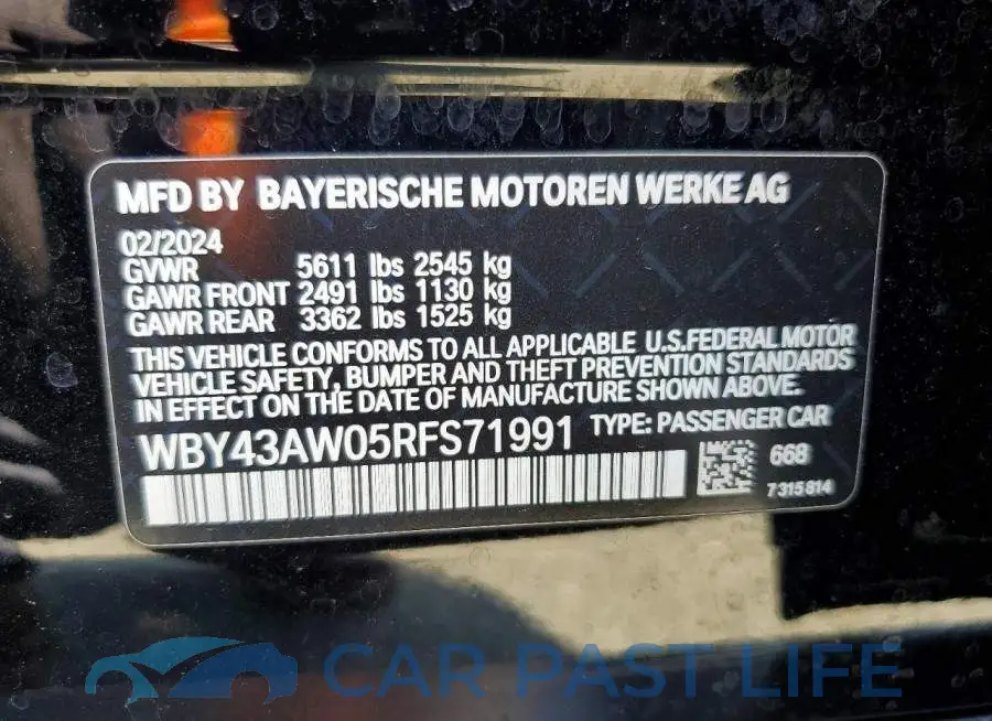 WBY43AW05RFS71991# 12
