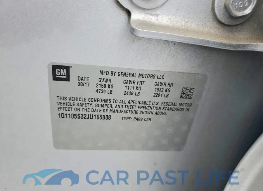 1G1105S32JU106008# 12