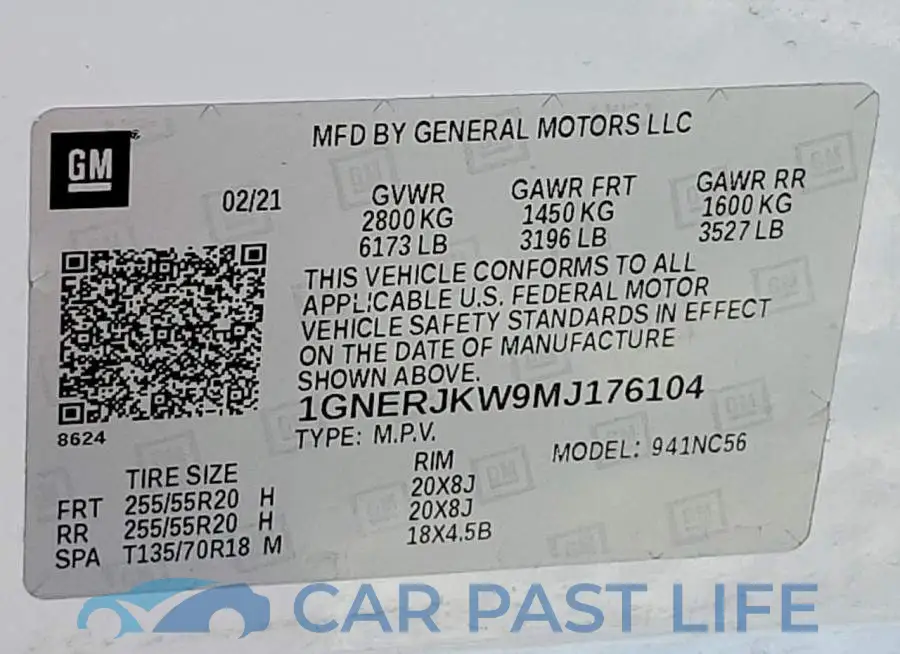 1GNERJKW9MJ176104# 13