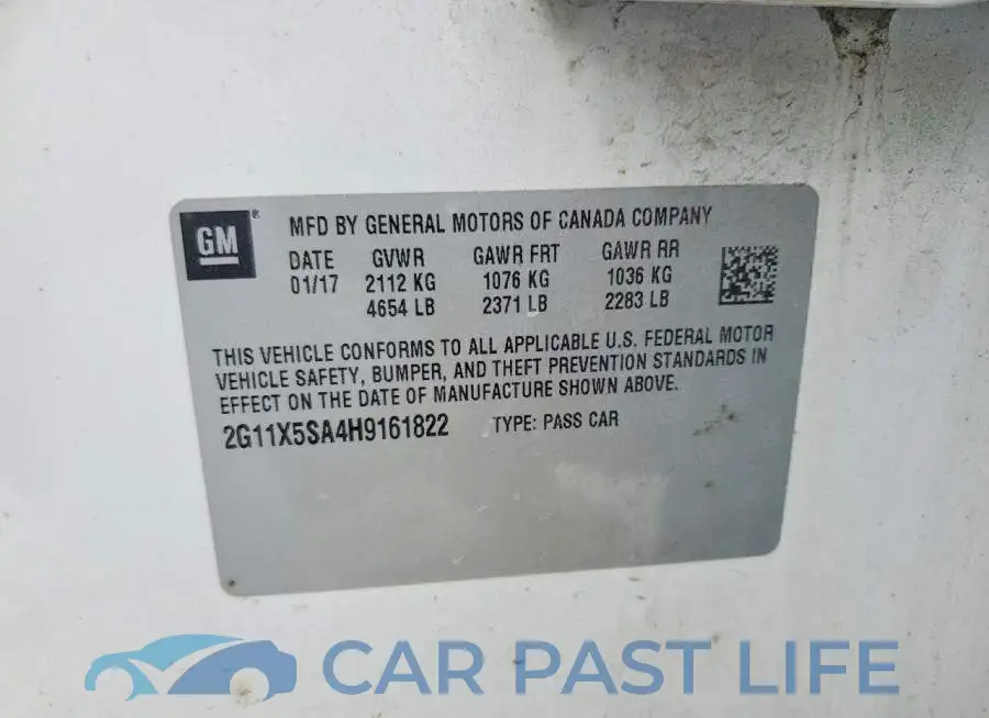 2G11X5SA4H9161822# 12