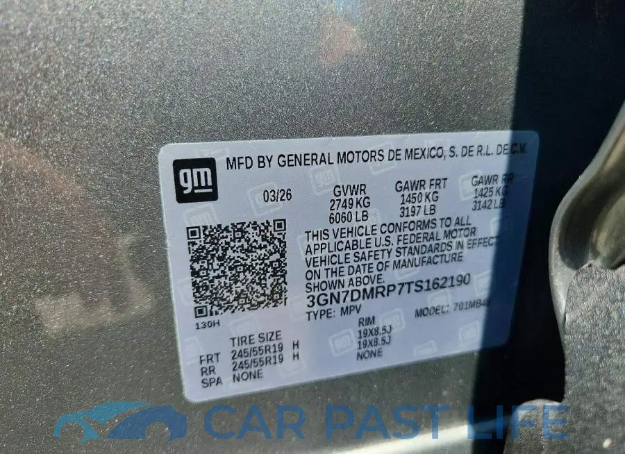 3GN7DMRP7TS162190# 13