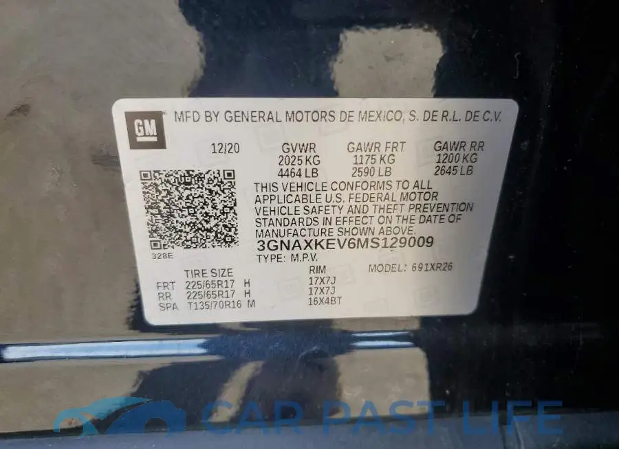 3GNAXKEV6MS129009# 13