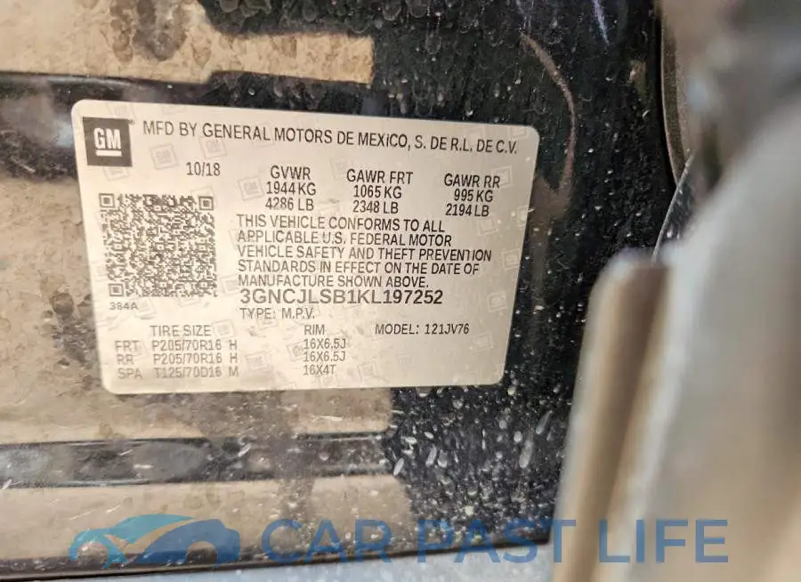 3GNCJLSB1KL197252# 13