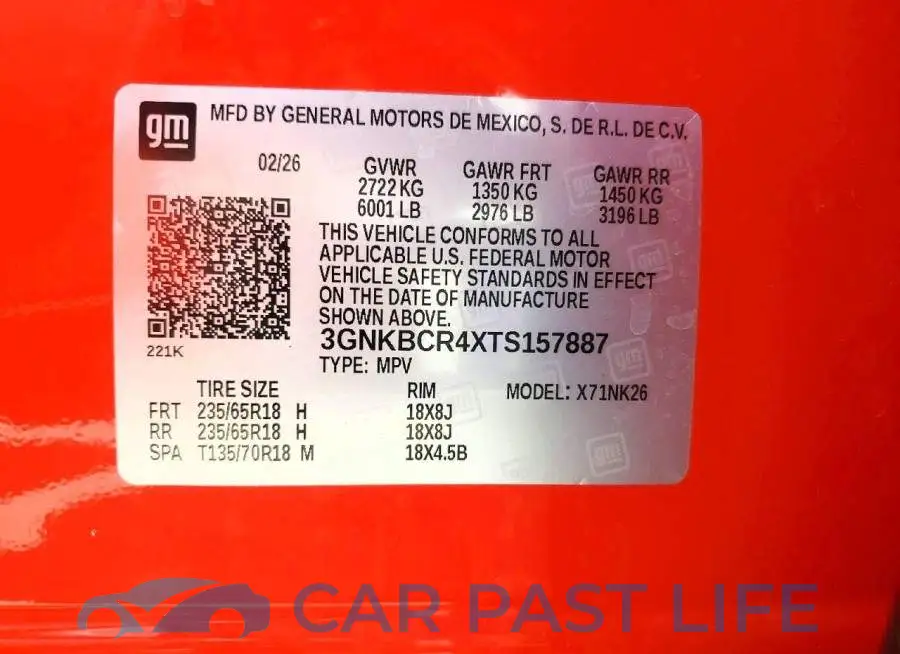 3GNKBCR4XTS157887# 13