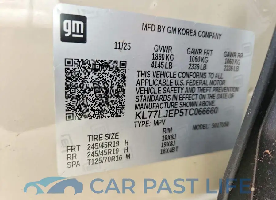 KL77LJEP5TC066660# 12