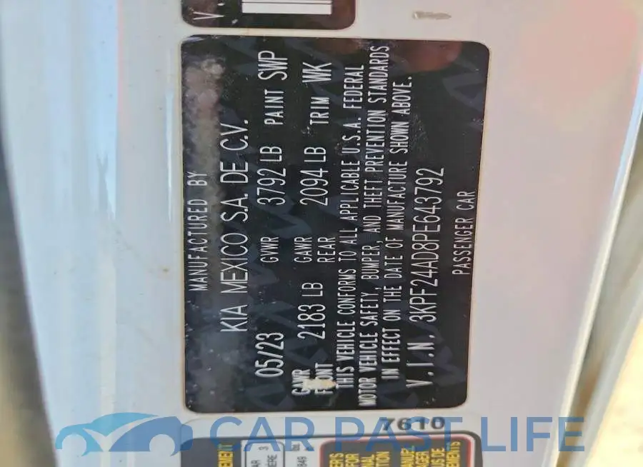 3KPF24AD8PE643792# 13