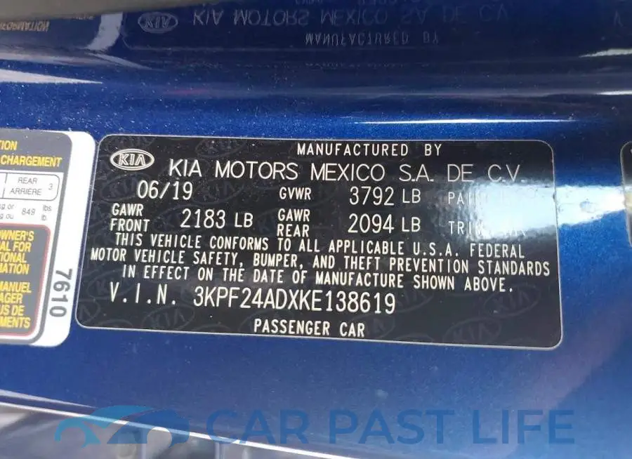 3KPF24ADXKE138619# 12