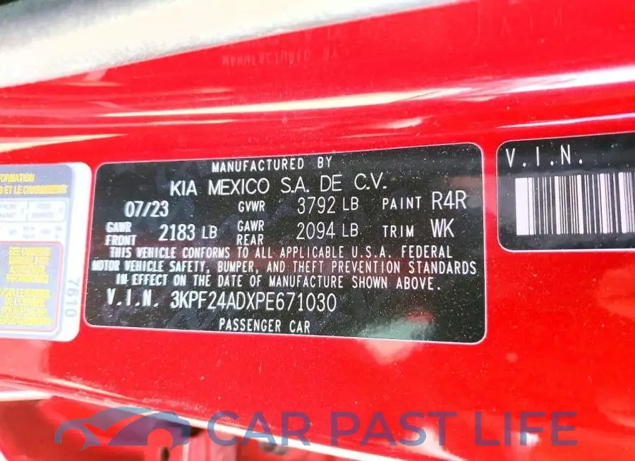3KPF24ADXPE671030# 12