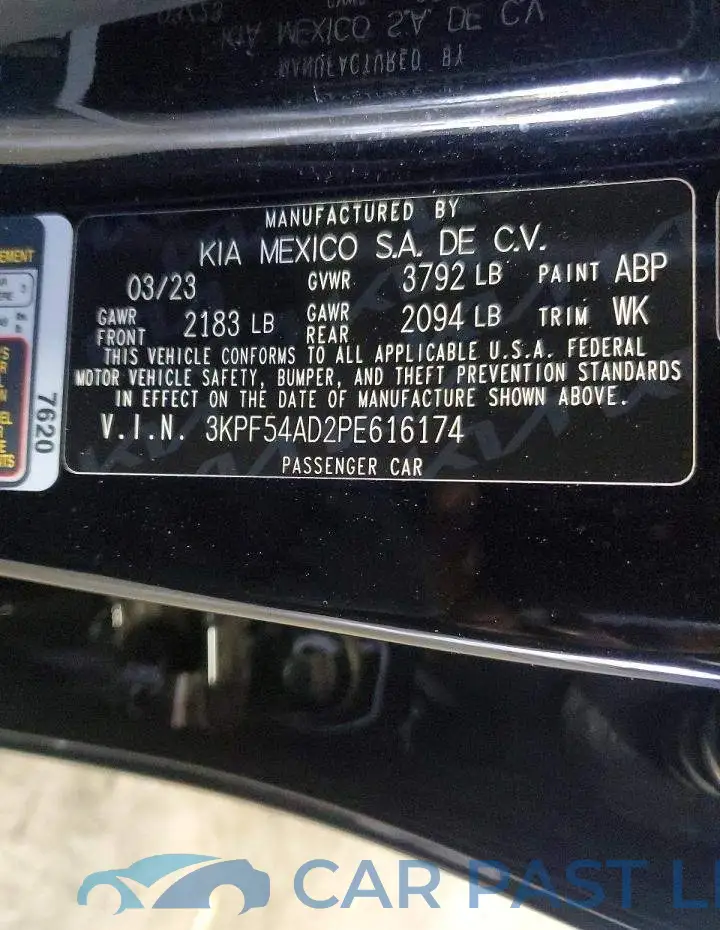3KPF54AD2PE616174# 13