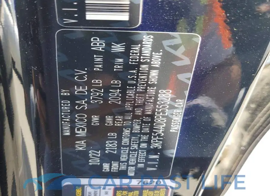 3KPF54AD8PE553288# 13