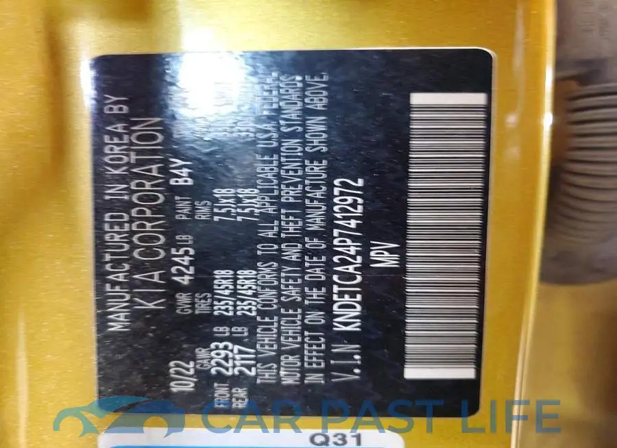 KNDETCA24P7412972# 13