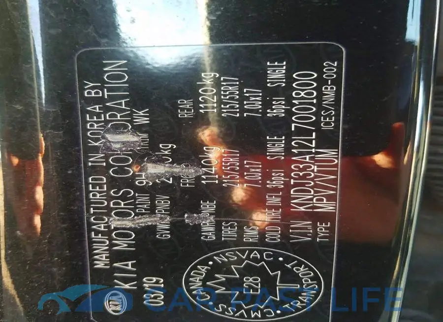 KNDJ33A12L7001800# 13