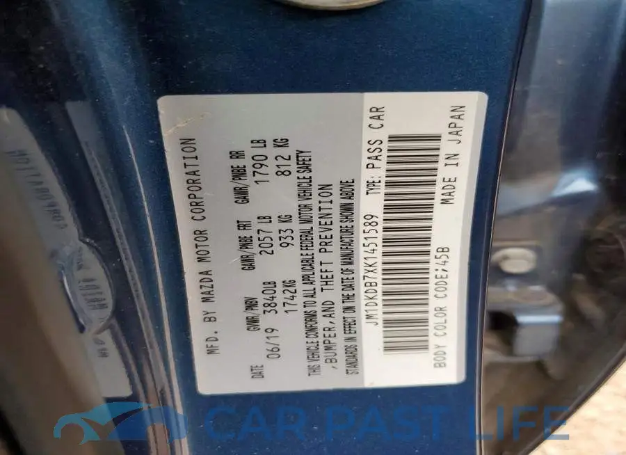 JM1DKDB7XK1451589# 12