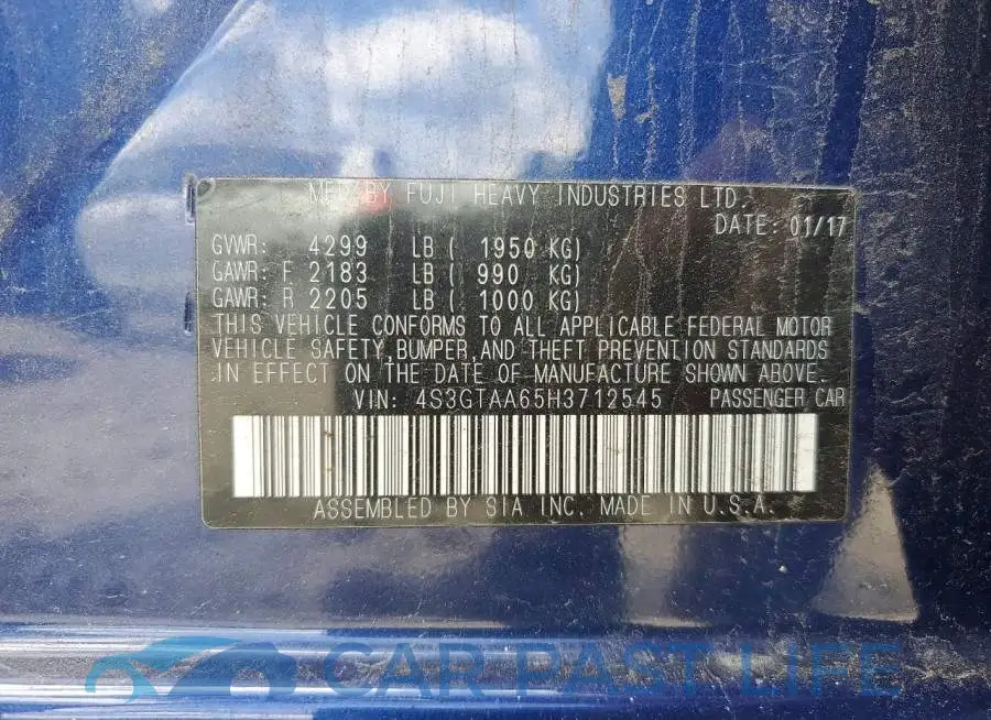 4S3GTAA65H3712545# 13