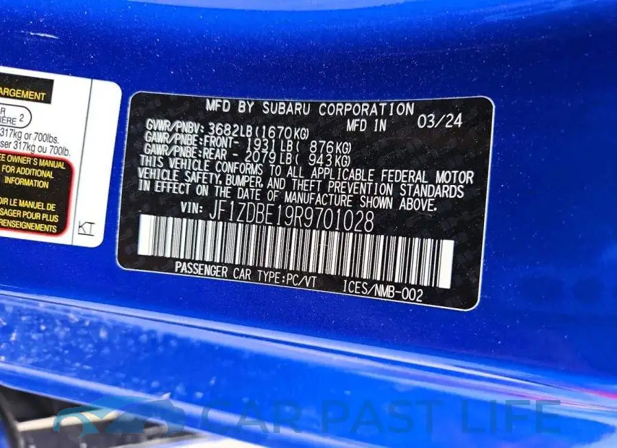 JF1ZDBE19R9701028# 12