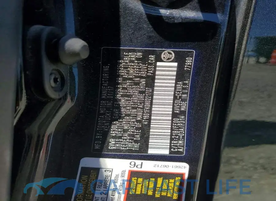 4T1BD1FK0HU221707# 12