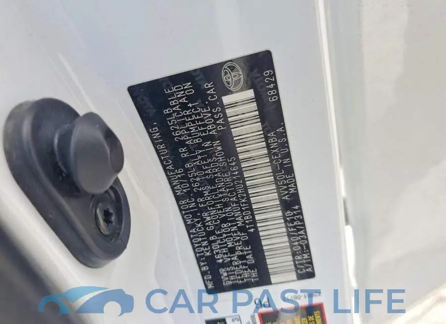 4T1BD1FK2HU214645# 13