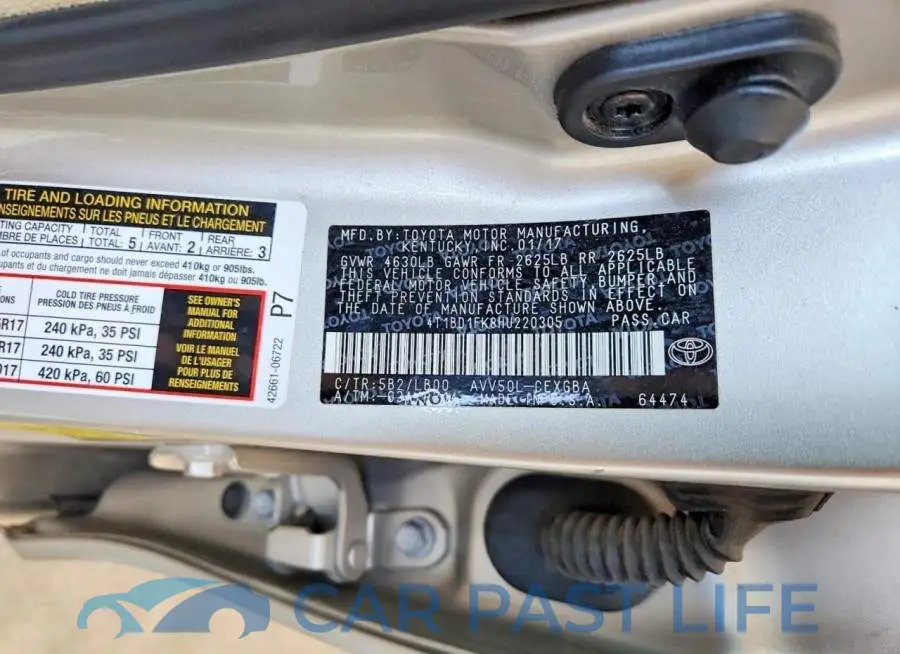 4T1BD1FK8HU220305# 12