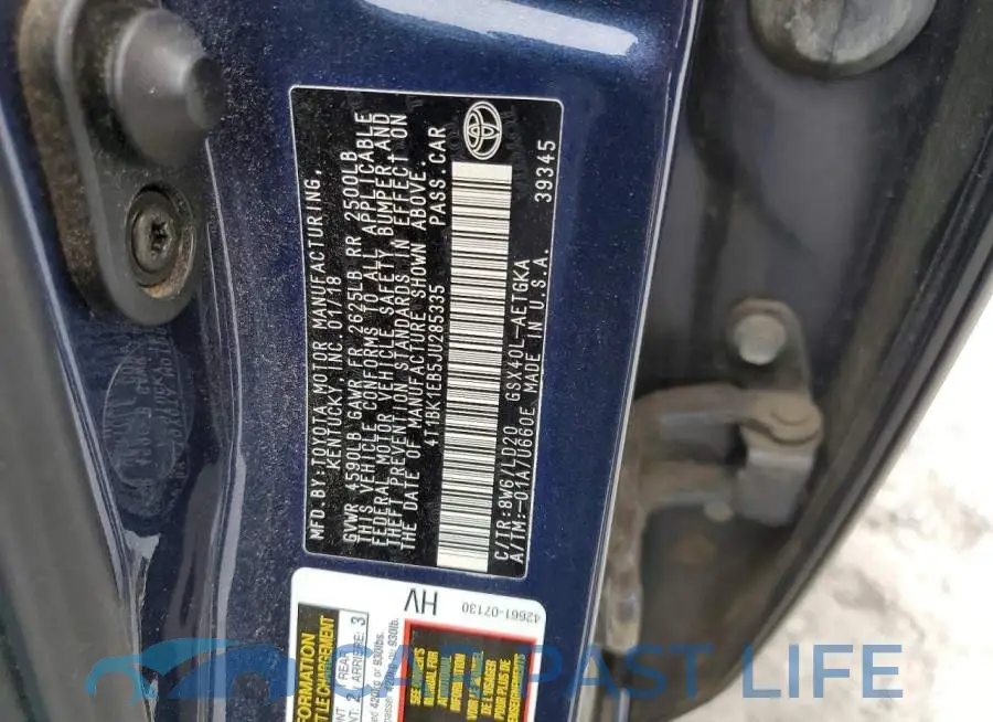 4T1BK1EB5JU285335# 12