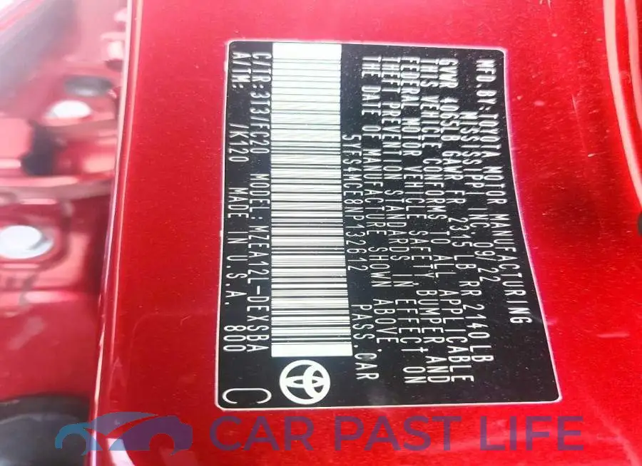 5YFS4MCE8NP132612# 13