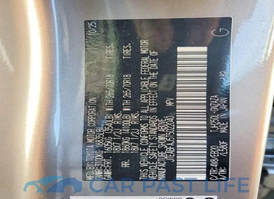 JTEABFAJ5T5022040# 14