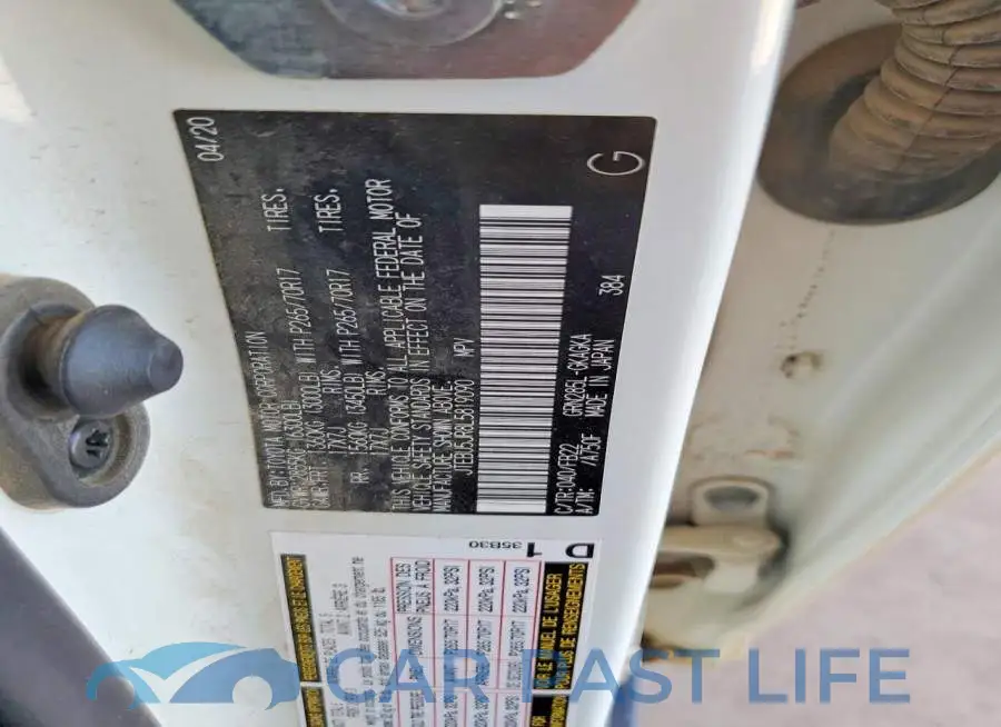 JTEBU5JR8L5819090# 12