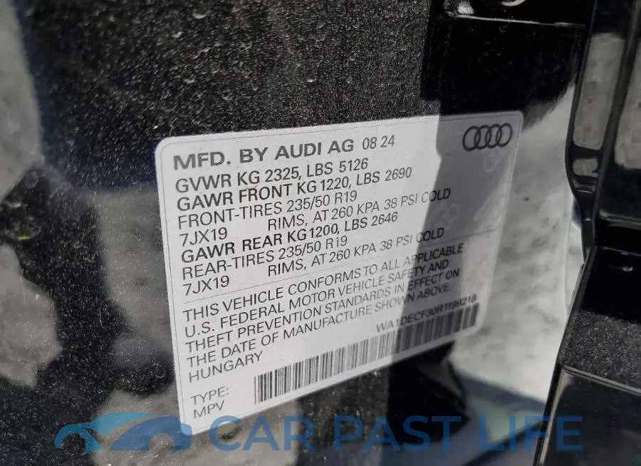 WA1DECF30R1199218# 13