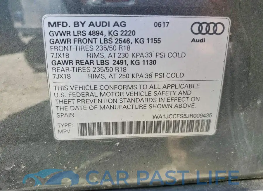 WA1JCCFS5JR009435# 13