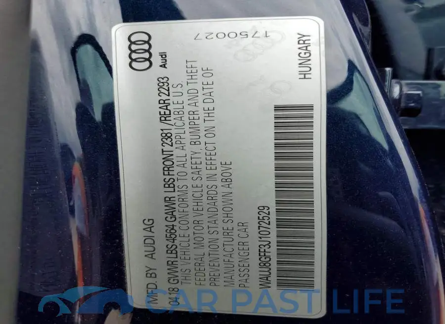 WAUJ8GFF3J1072529# 12