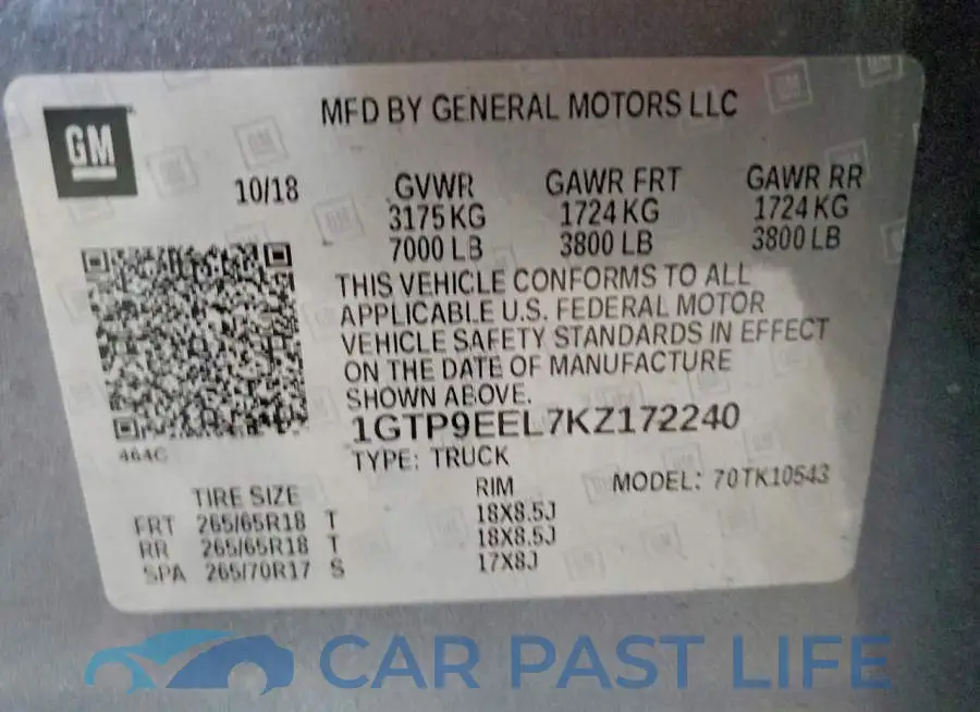 1GTP9EEL7KZ172240# 12