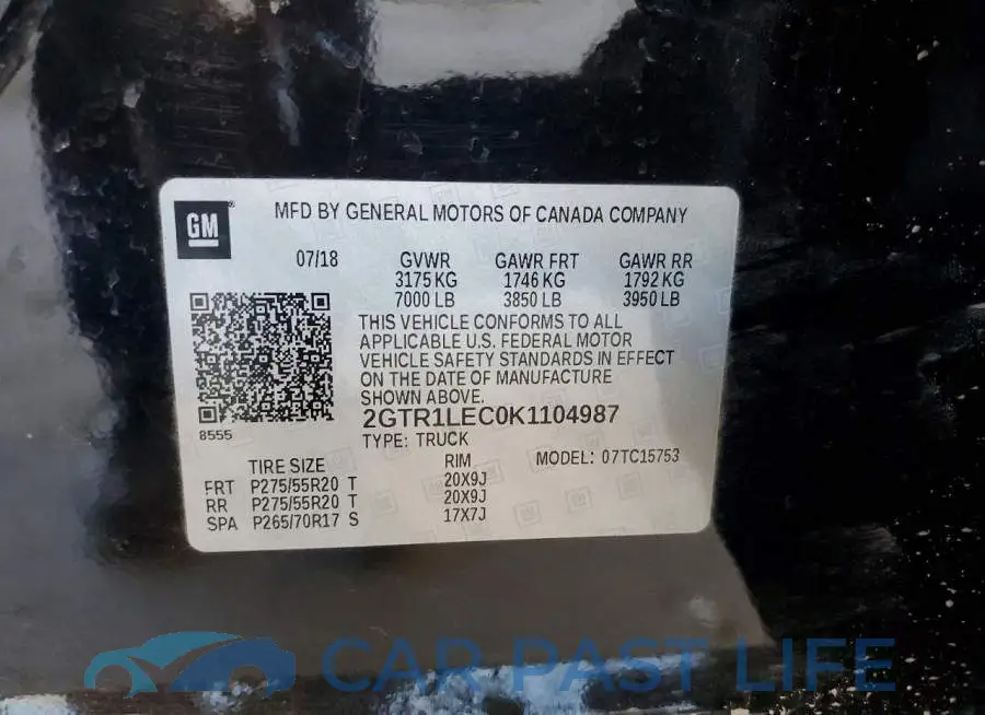 2GTR1LEC0K1104987# 12